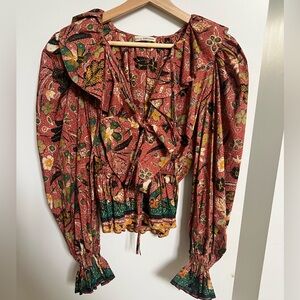 Ulla Johnson puff sleeve floral shirt